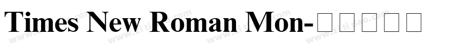 Times New Roman Mon字体转换